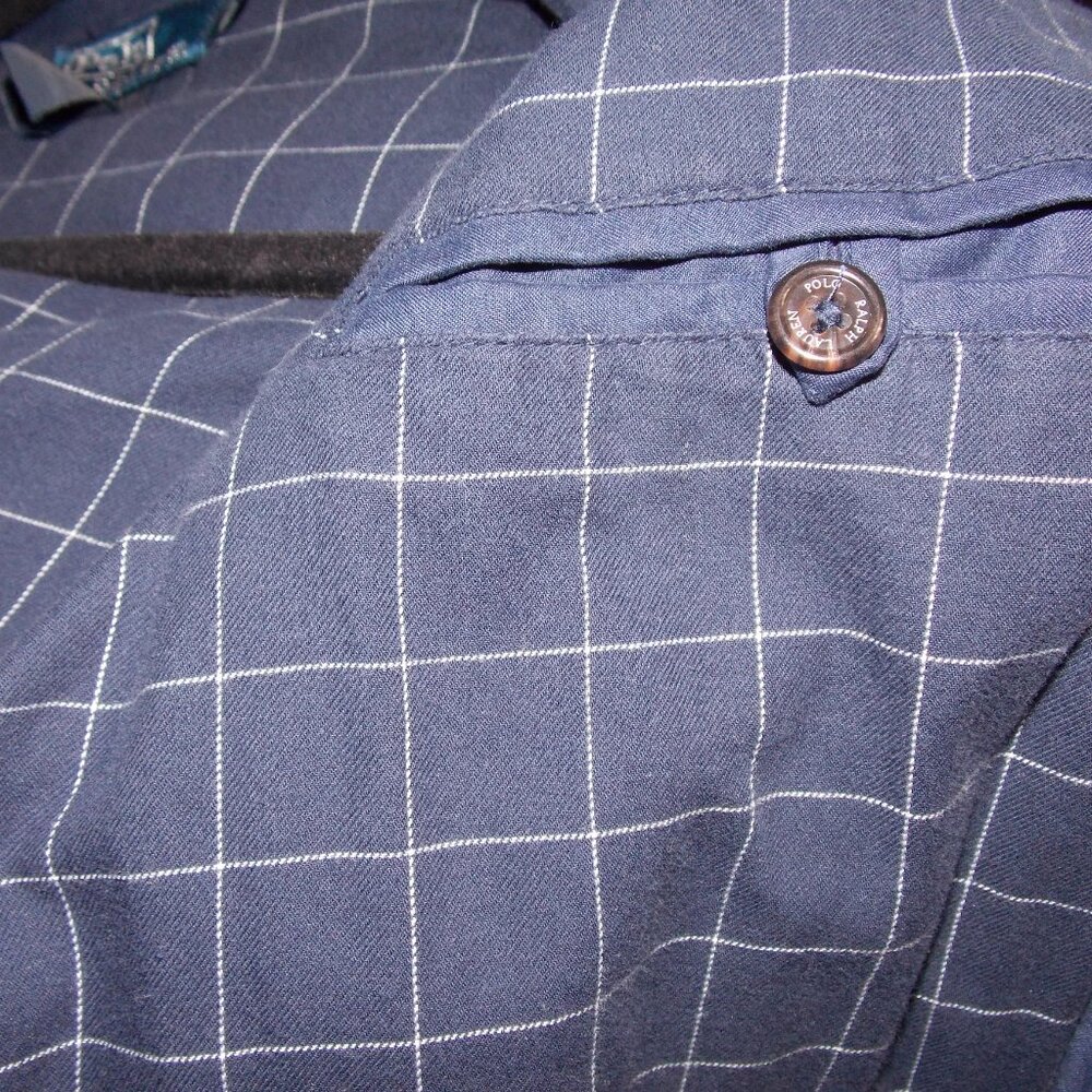 Polo Ralph Lauren Jacket Mens XXL Blue Harrington Plaid Lined Vintage - Picture 14 of 14